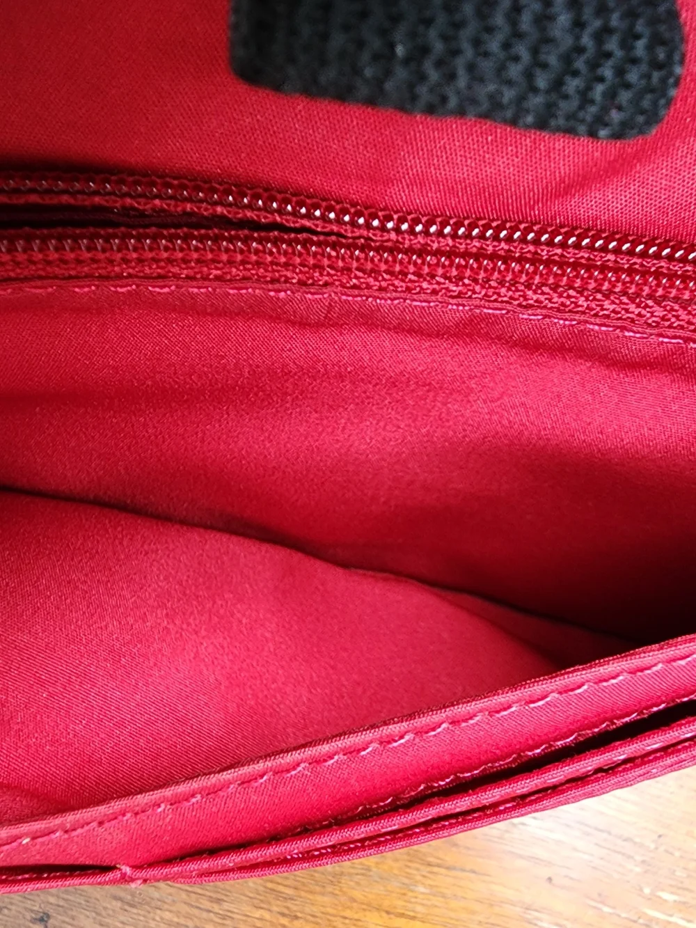 Liz Claiborne Red Crocodile Embossed Faux Leather Flap Wallet Clutch